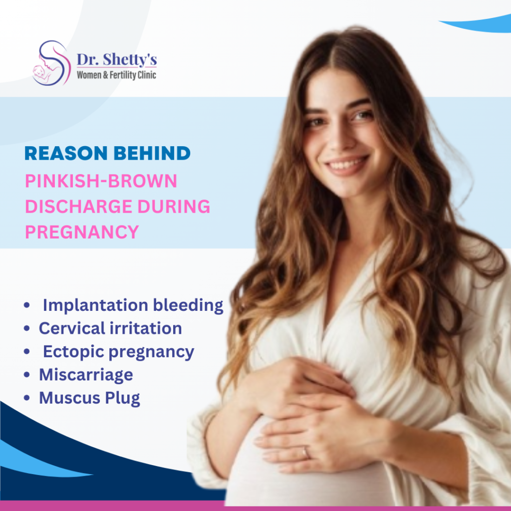 Discover the common causes of pinkish-brown discharge during pregnancy, from implantation bleeding to cervical irritation and more.